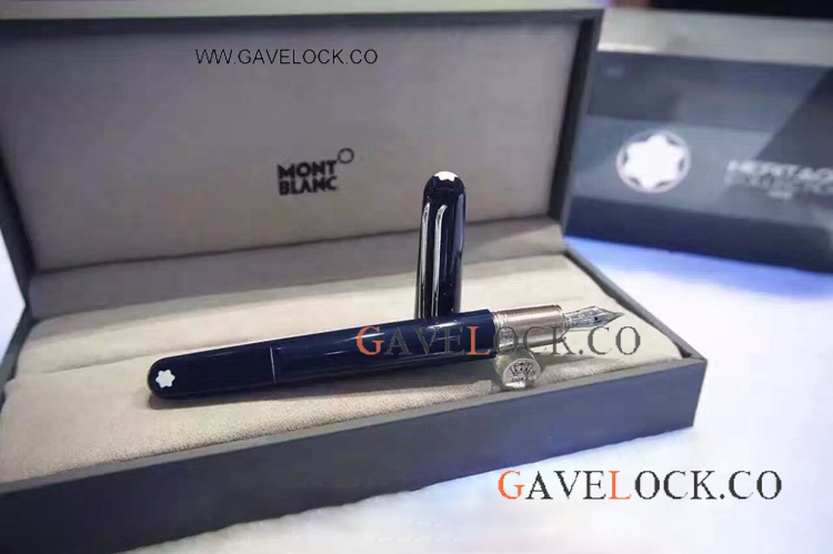 Blue & Silver Montblanc M Marc Newson AAA Replica Fountain Pen